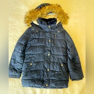 ABERCROMBIE KIDS Girls coat puffer jacket,navy size 7/8